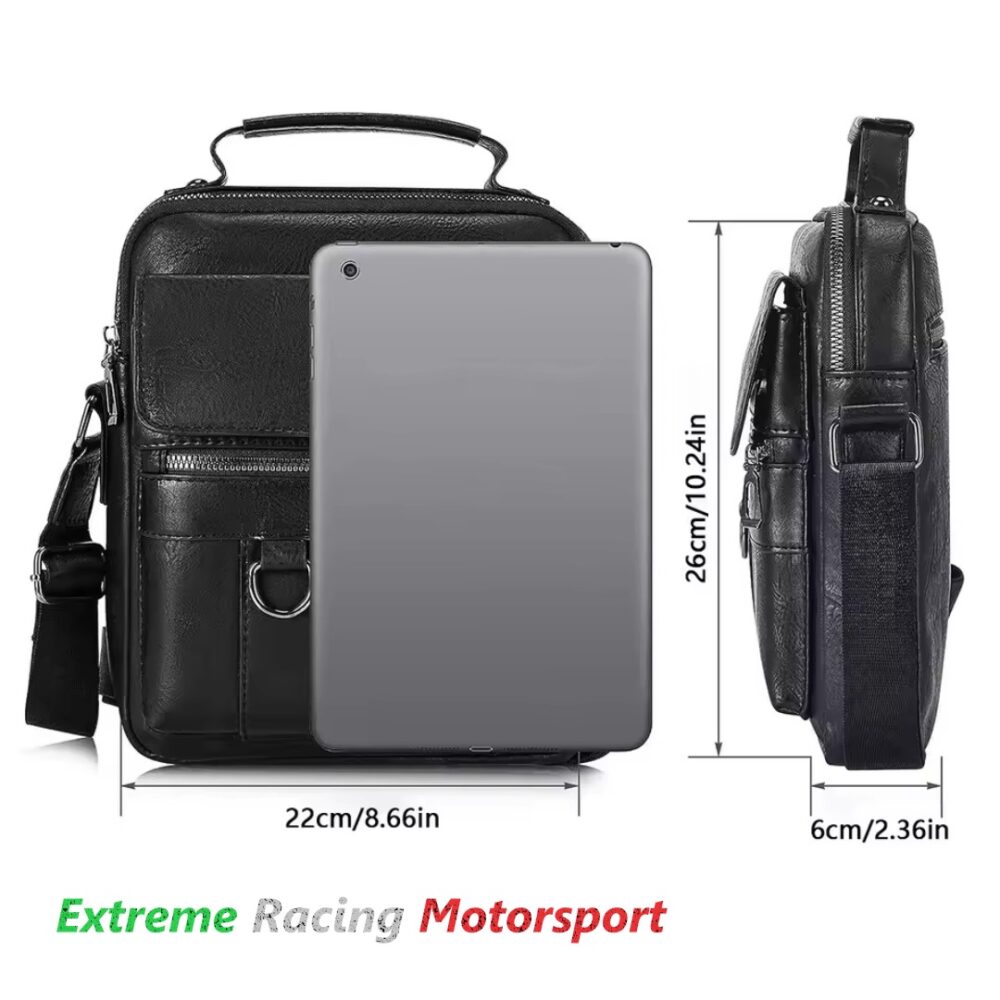 Xtreme Racing Portafogli e Articoli in Ecopelle Borsello Uomo Ecopelle Black nero con scomparti
