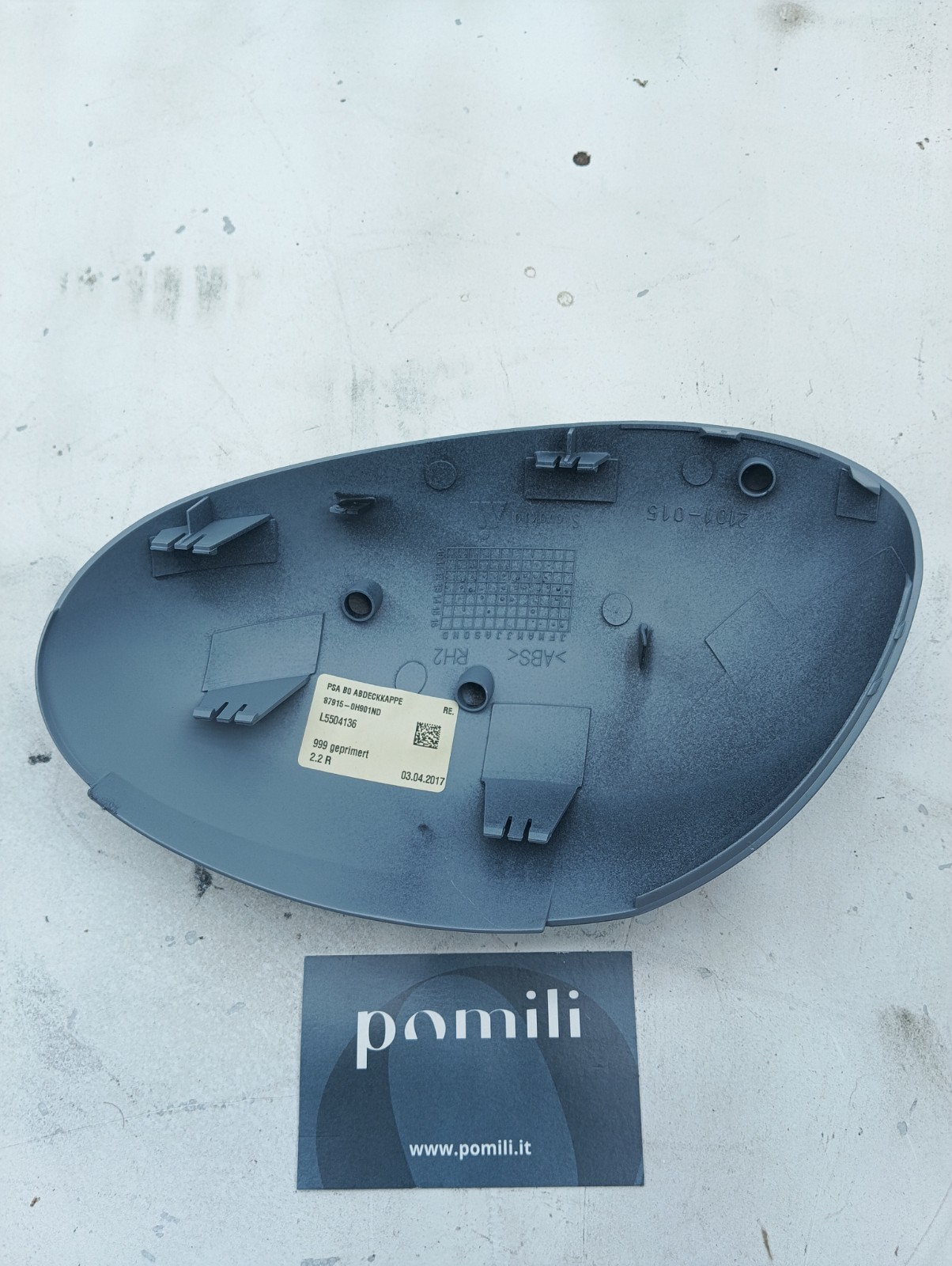 Pomili Cristalli Calotta specchietto Toyota Aygo 87915-0H901 destra grigia