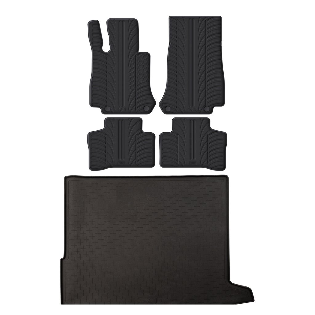 Travall Bundles Mercedes GLC Rubber Boot Liner and Rubber Car Mats kit gomma