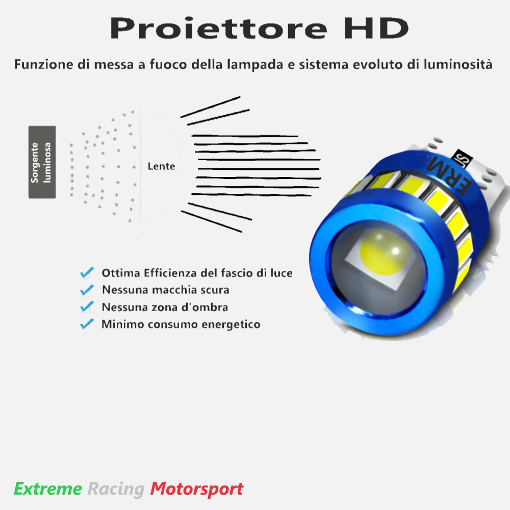 Xtreme Racing Kit Illuminazione LED FULL LED T10/H7 360° 25K/H1 PP bianco 6000 K