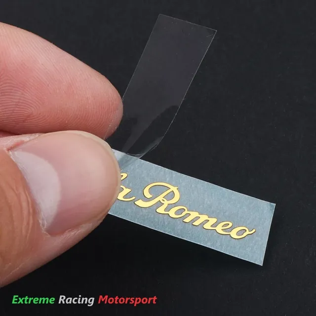 Xtreme Racing Decorazioni Auto e Adesivi Alfa Romeo adesivo Gold 3,5 × 0,8 cm alluminio