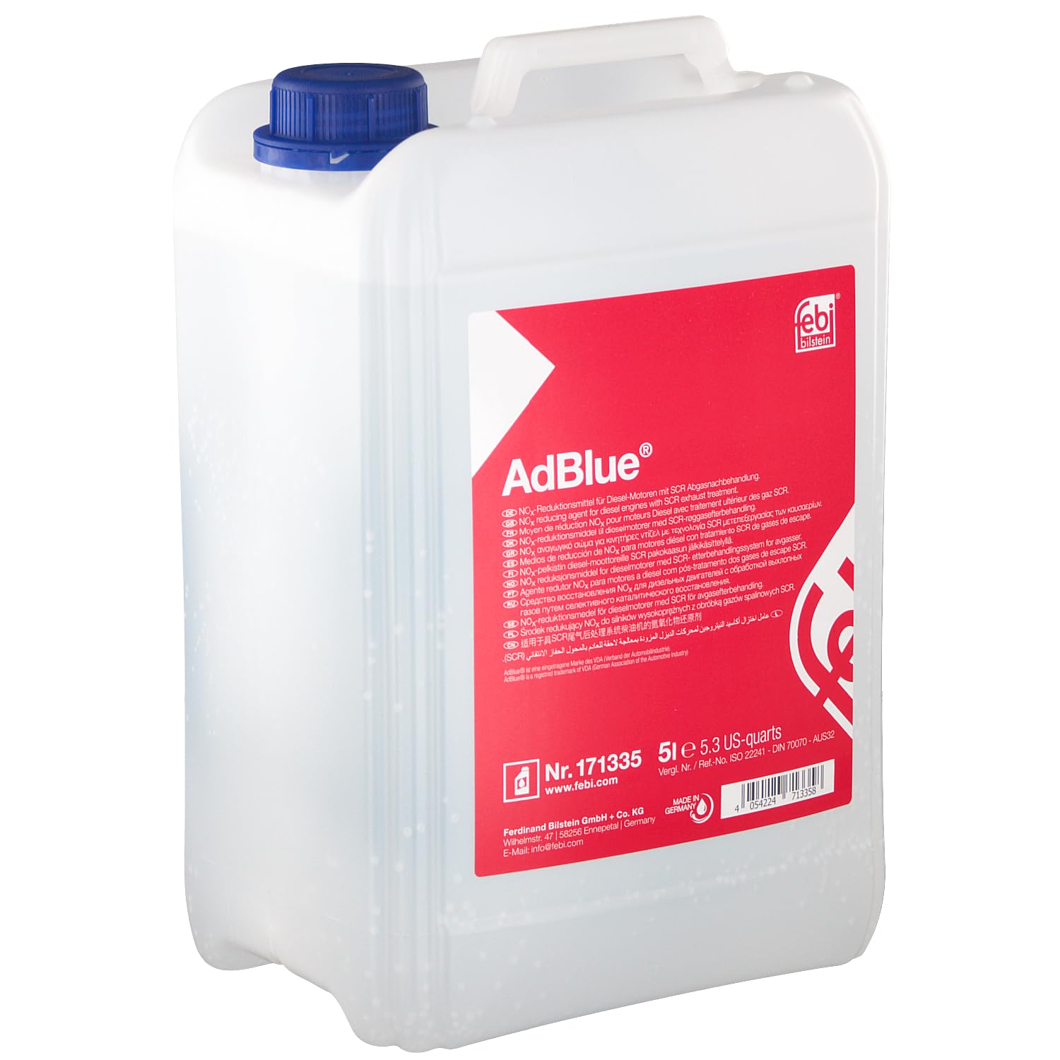 Bilstein Fluidi 171335 AdBlue 5 L urea per diesel ISO 22241