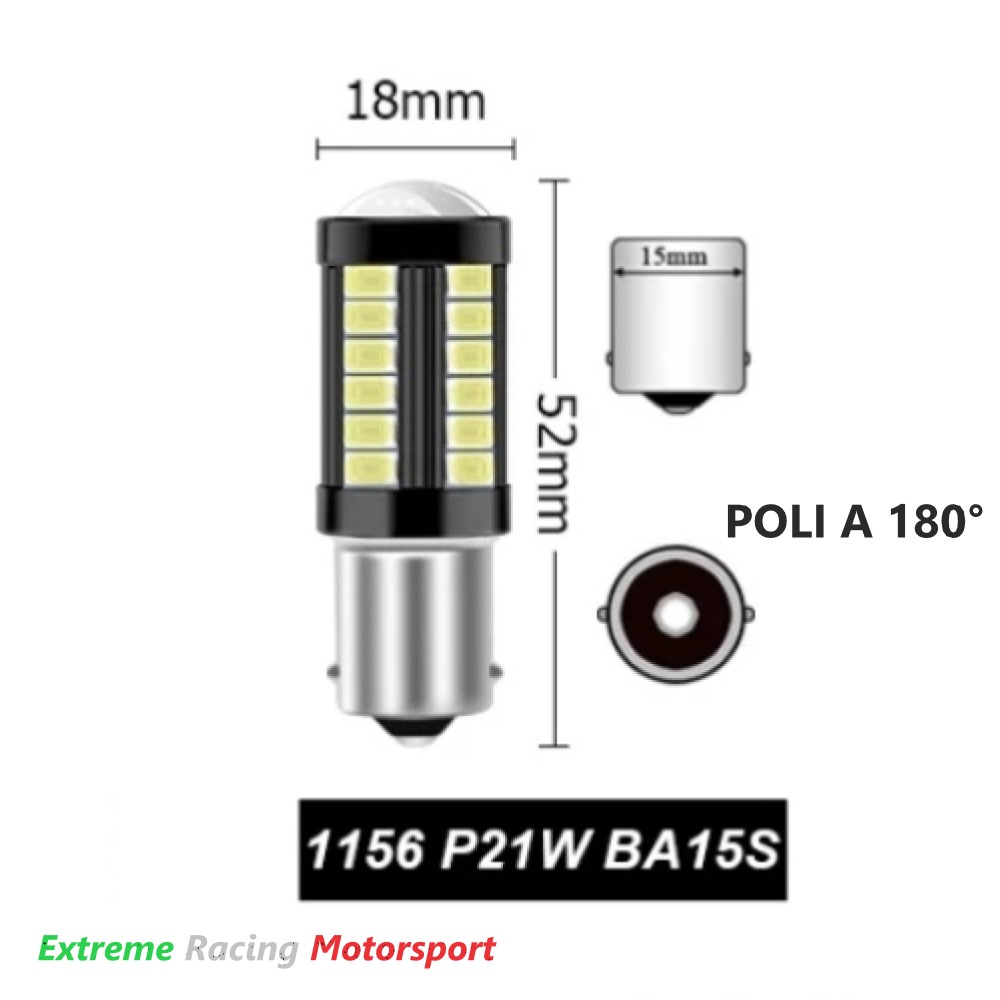 Xtreme Racing Lampadine LED Luci Retromarcia BA15S P21W Coppia UltraWhite CANBUS
