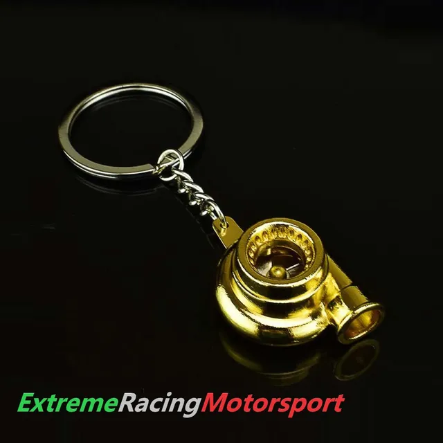 Xtreme Racing Decorazioni Auto e Adesivi portachiavi turbina oro metallo