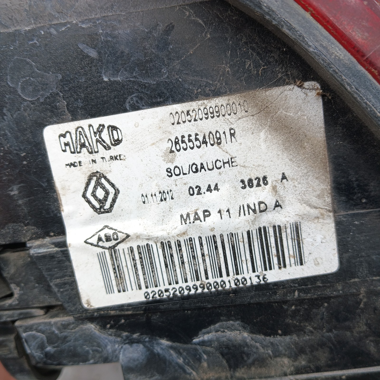 Pomili Fanaleria Fanale posteriore sinistro Renault Clio IV 265554091R usato