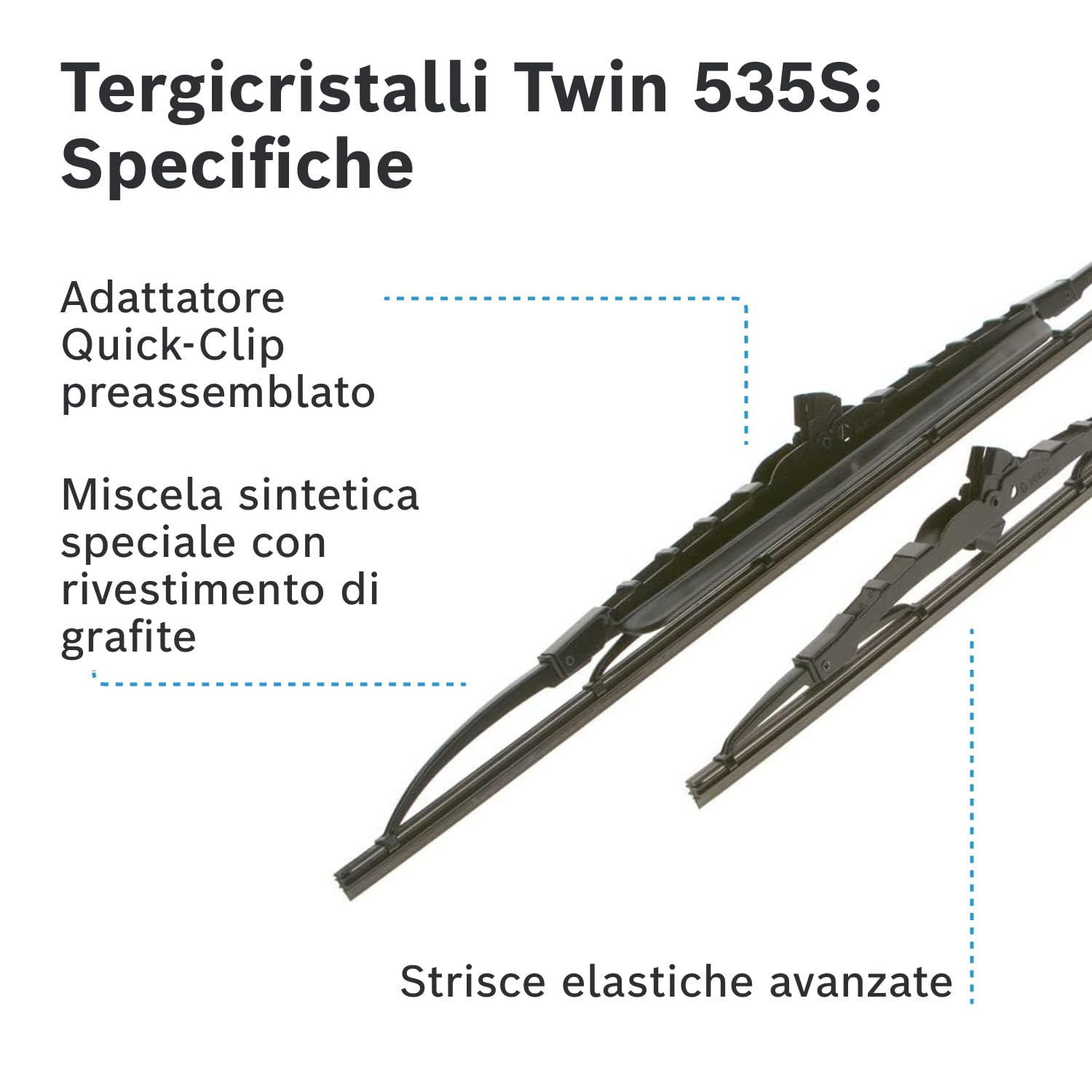 Bosch Spazzole tergicristallo Twin 3397010406
