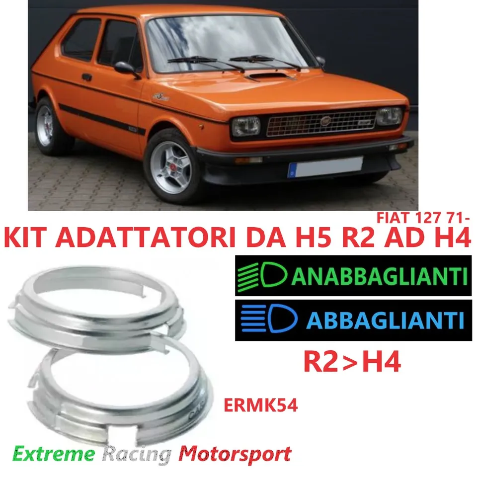 Xtreme Racing Accessori per Illuminazione LED ERMK54 Fiat 127 71- adattatori H5 H4