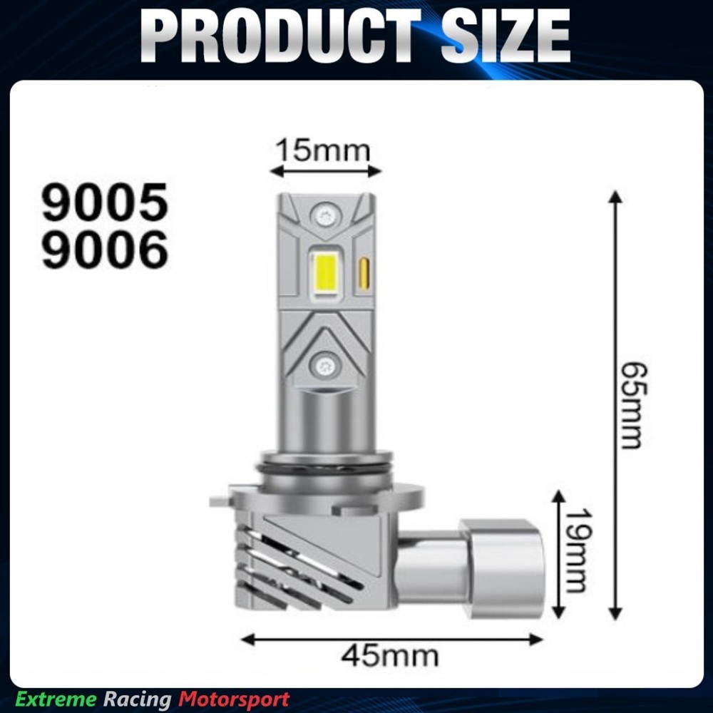 Xtreme Racing Lampadine LED ERM K55 CPS HB3 9005 lampadine 6500 K coppia