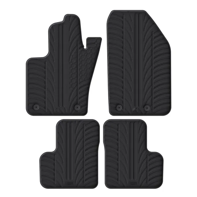 Travall Car Mats Fiat 500X Rubber Car Mat 2014-2024 in gomma su misura