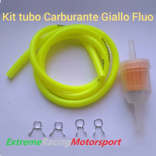Xtreme Racing Impianto Carburante e Regolatori di Pressione Kit Tubo Siliconico Carburante 6 PZ 5×7 mm giallo fluo