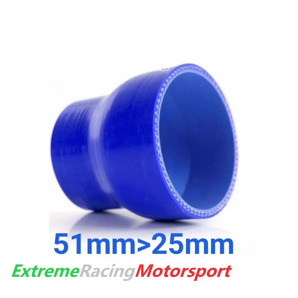 Xtreme Racing Impianto Carburante Raccordo Siliconico ERM Riduzione 51-25 mm blu