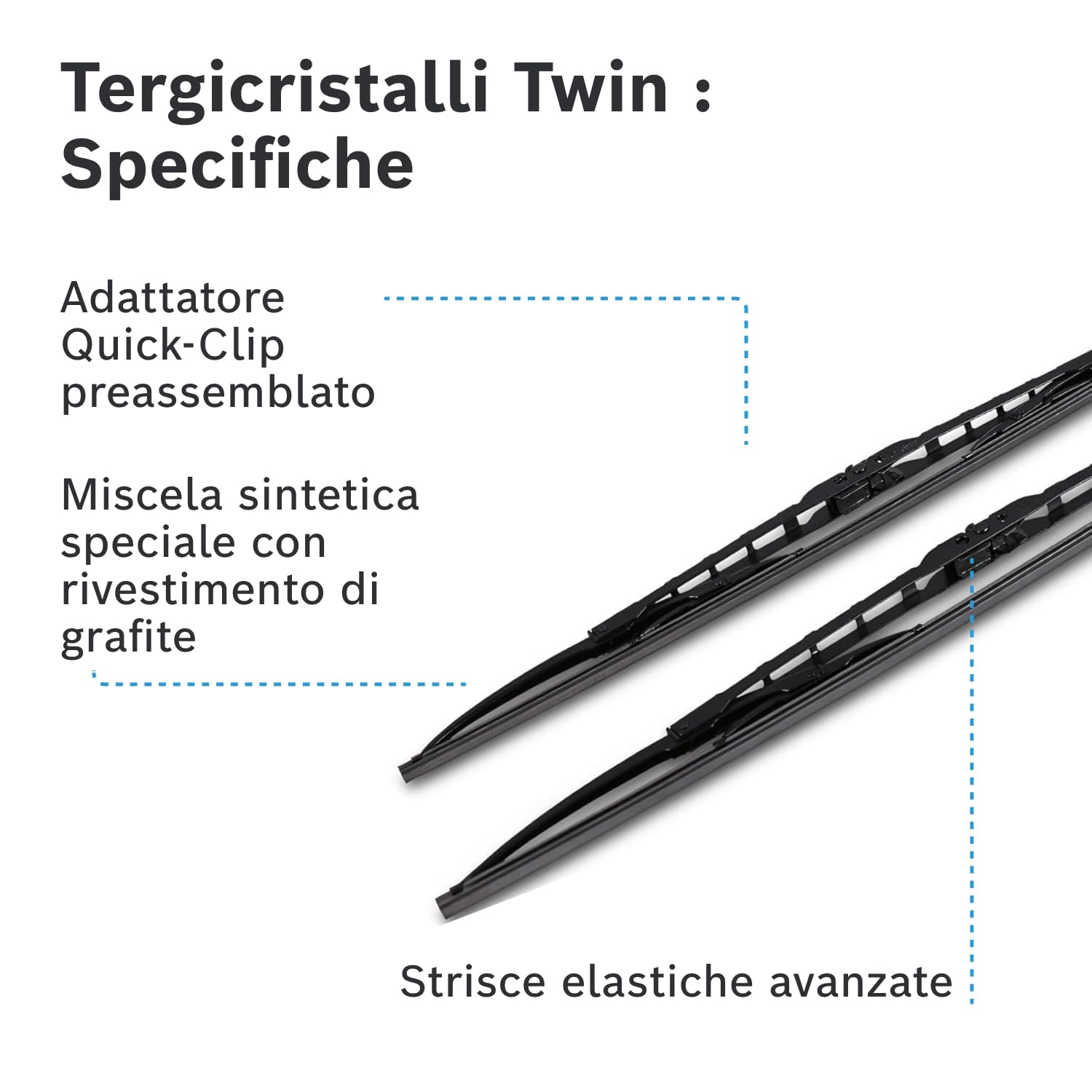 Bosch HCP Spazzole tergicristallo 3397118422 anteriori 550/500 mm