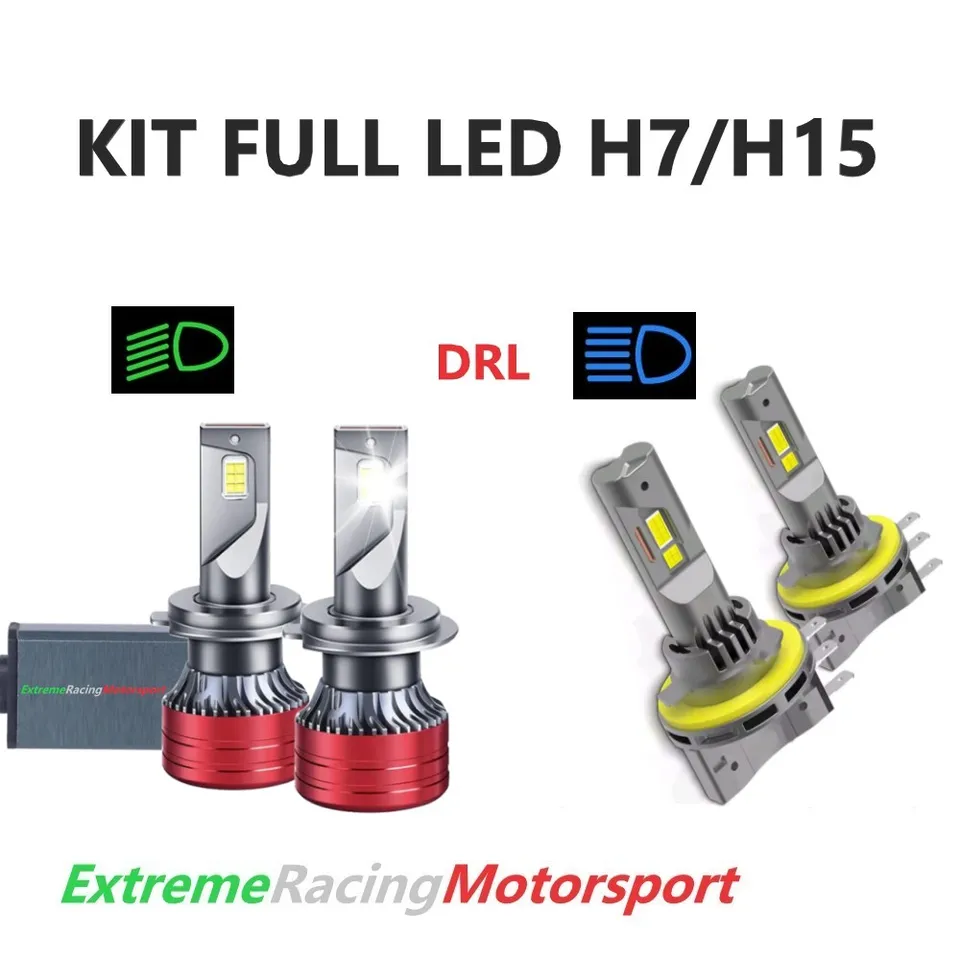 Xtreme Racing Kit Illuminazione LED Kit Lampade FULL LED H7/H15 kit anabbaglianti abbaglianti 6000K