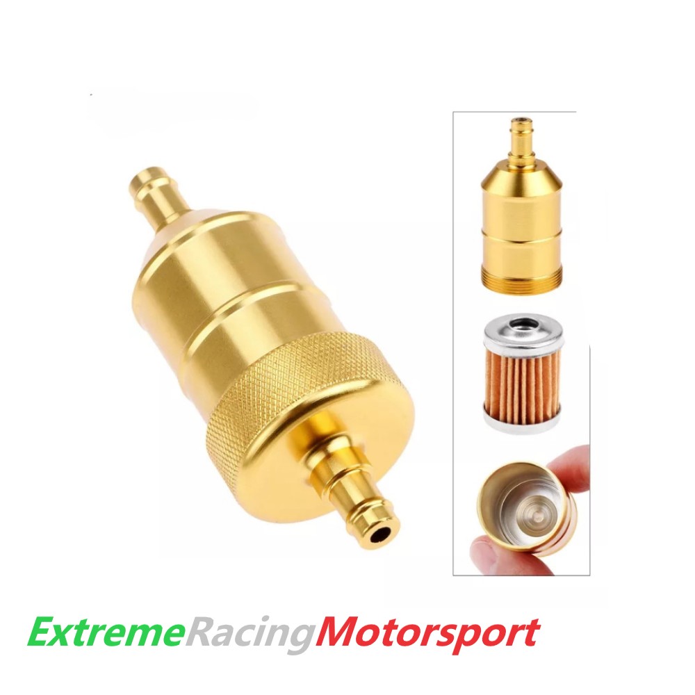 Xtreme Racing Filtri Olio e Carburante filtro carburante in alluminio oro 6 mm bassa pressione