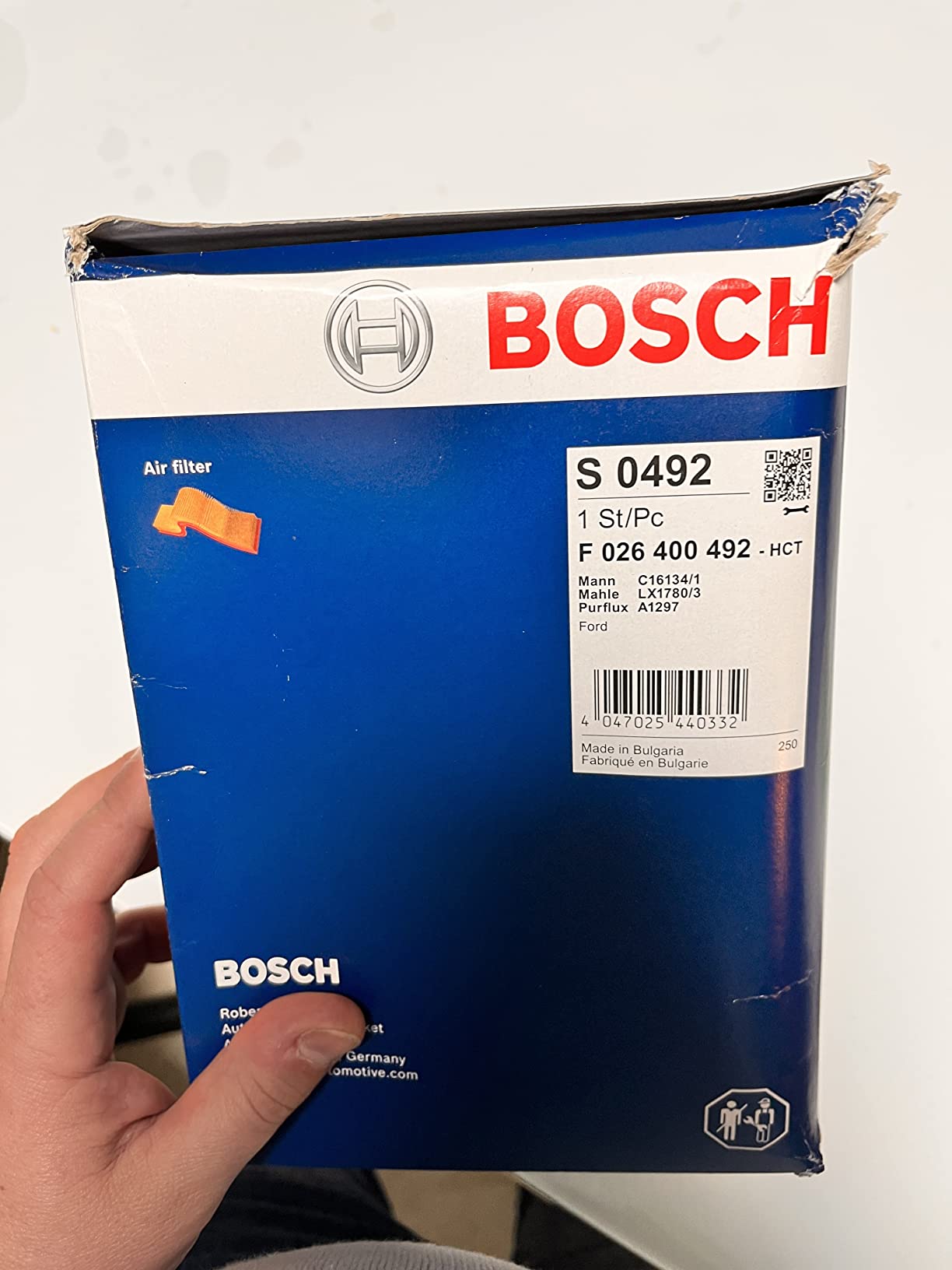 Bosch HCP Filtri F026400492 filtro aria elemento filtrante