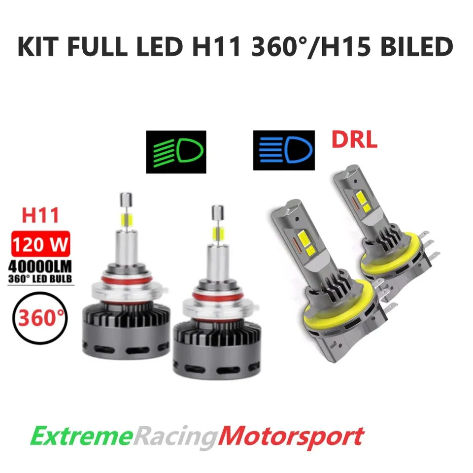 Xtreme Racing Kit Illuminazione LED H11 360° 40 Klm H15 Full LED