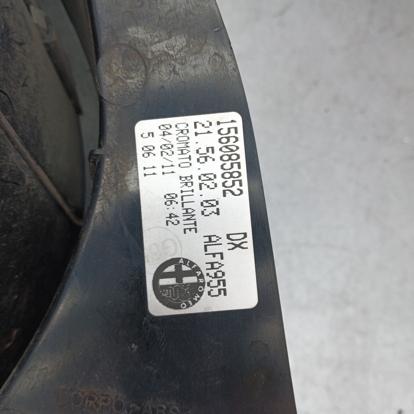 Pomili Fanaleria Alfa Romeo Mito fanale posteriore destro cromato usato
