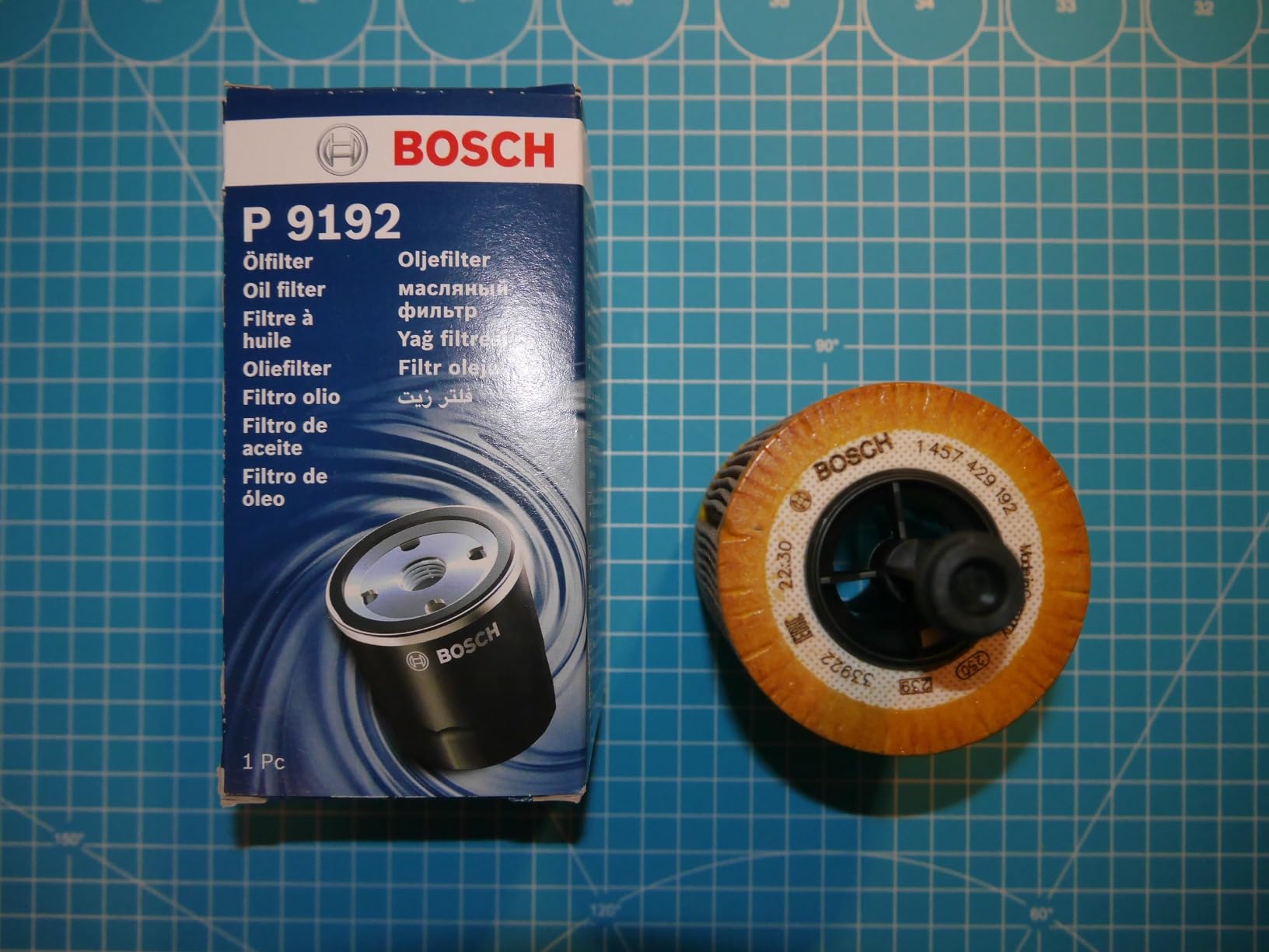 Bosch Filtri 1457429192 filtro olio motore 70,5 x 140,5 mm