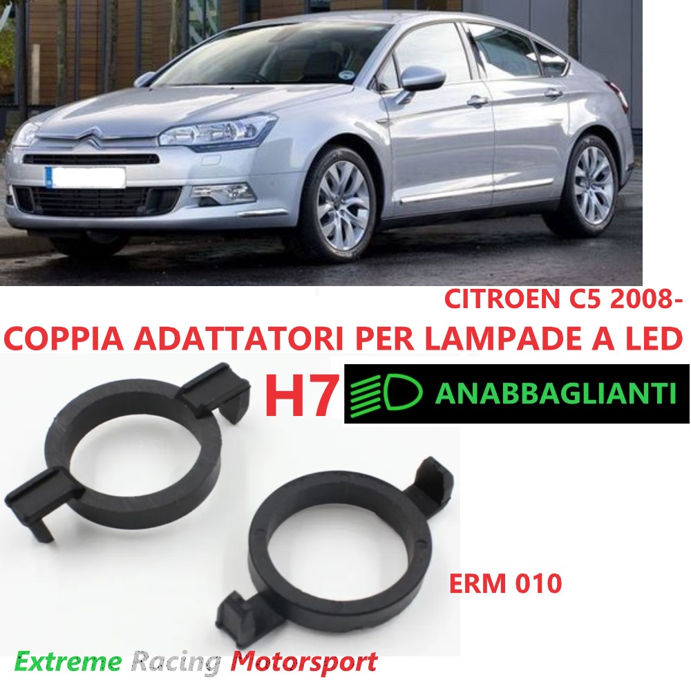 Xtreme Racing Accessori per Illuminazione LED ERM010 Citroen C5 II 08- adattatori H7 LED coppia Plug&Play