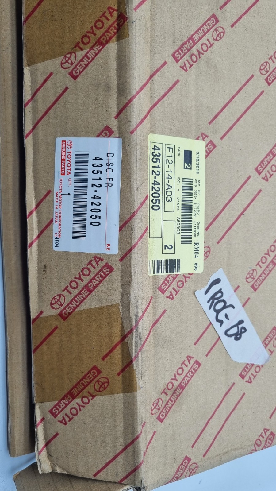 Pomili Freni e ricambi Toyota RAV4 disco freno anteriore nuovo OEM 43512-42050