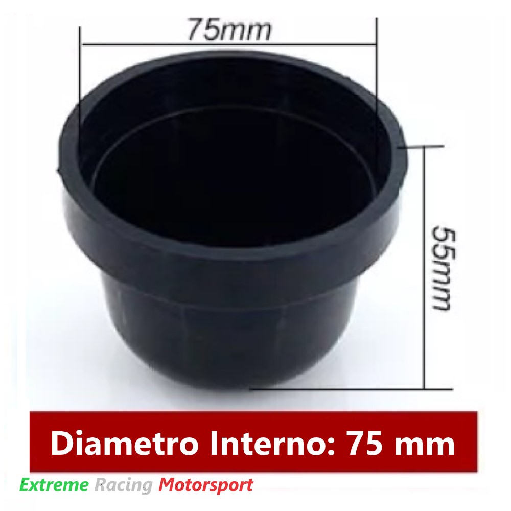Xtreme Racing Accessori per Illuminazione LED Tappi Maggiorati per fari 75 mm coppia gomma 55 mm