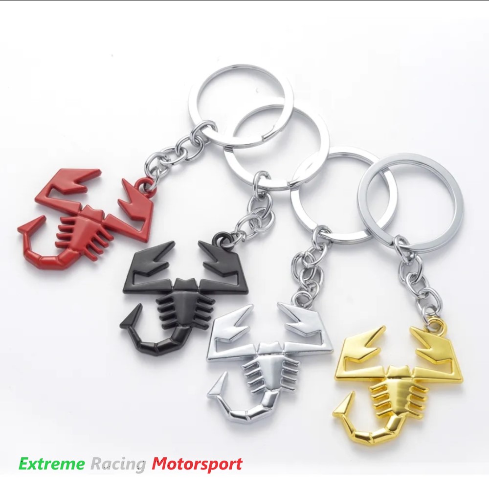 Xtreme Racing Scorpione Chrome portachiavi in metallo cromato
