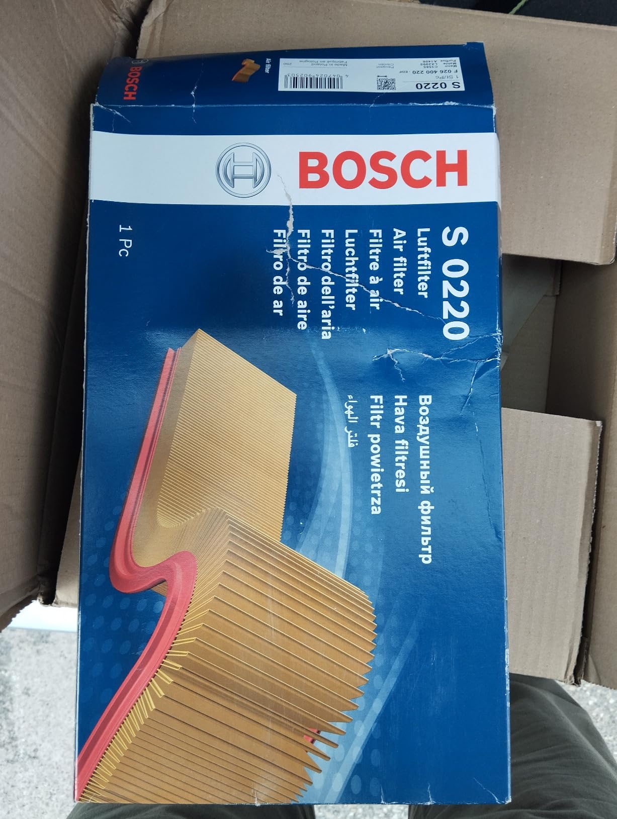 Bosch HCP Filtri F026400220 filtro aria elemento filtrante