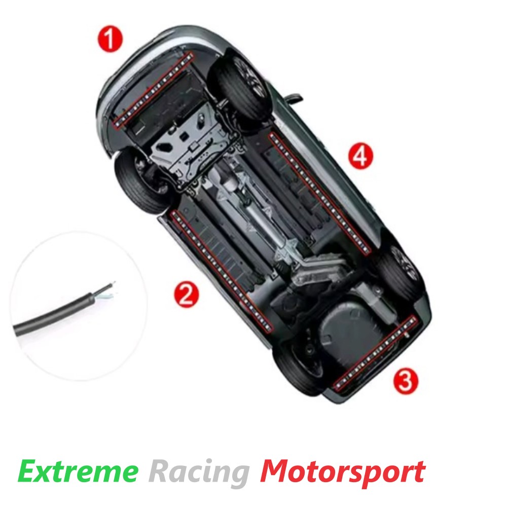 Xtreme Racing Kit Illuminazione LED Undercar Multicolor telecomando infrarossi