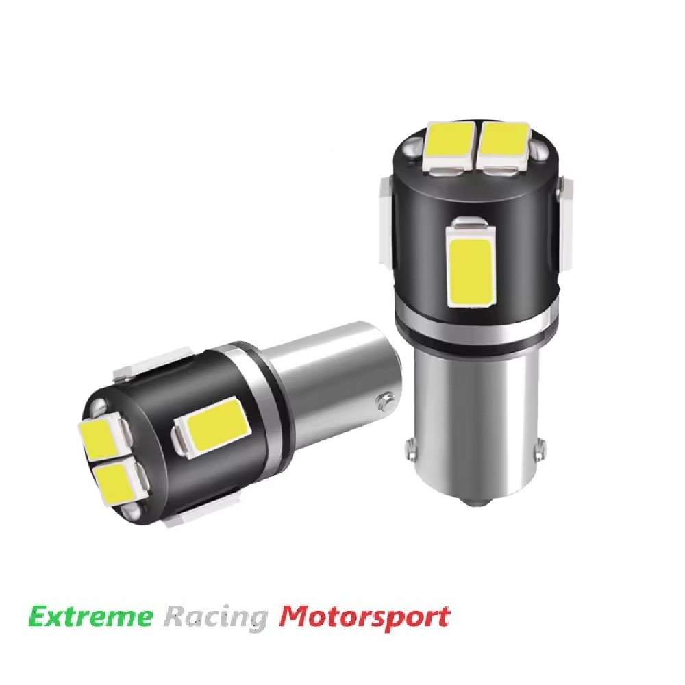 Xtreme Racing Lampadine LED Lampadine Led Luci Targa BA9S 6L, coppia bianco CANBUS