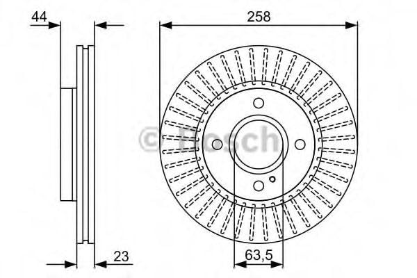 Bosch HCP Sistema frenante BD1409 dischi freno anteriori 257,9 mm 2 pezzi