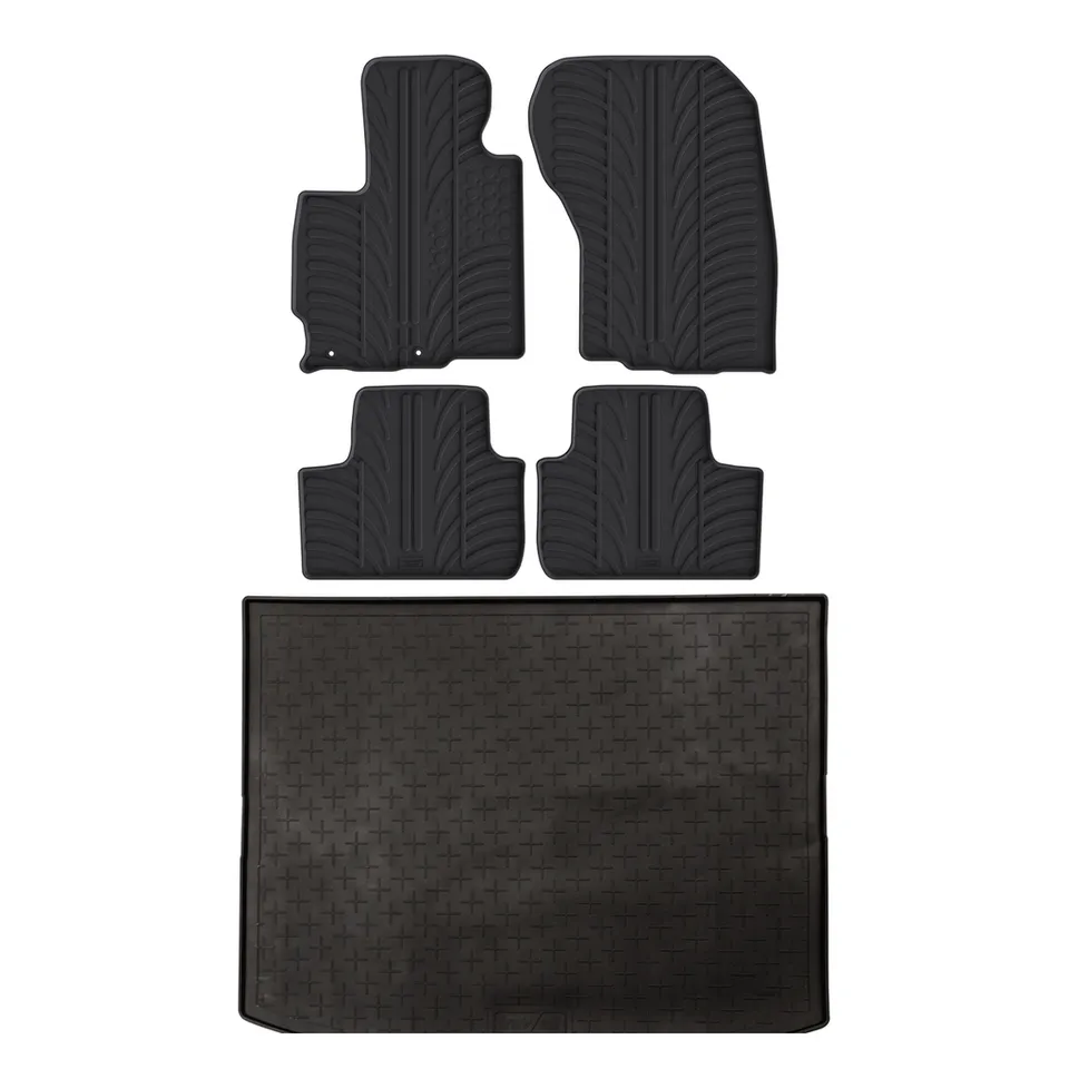 Travall Bundles Mitsubishi Outlander Rubber Boot Liner and Rubber Car Mats kit gomma