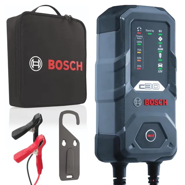Bosch HCP Caricabatterie e avviatori C30 3,8 A 6/12 V per batterie AGM