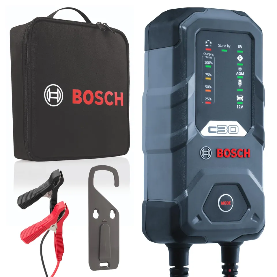 Bosch HCP Caricabatterie e avviatori C30 3,8 A 6/12 V per batterie AGM