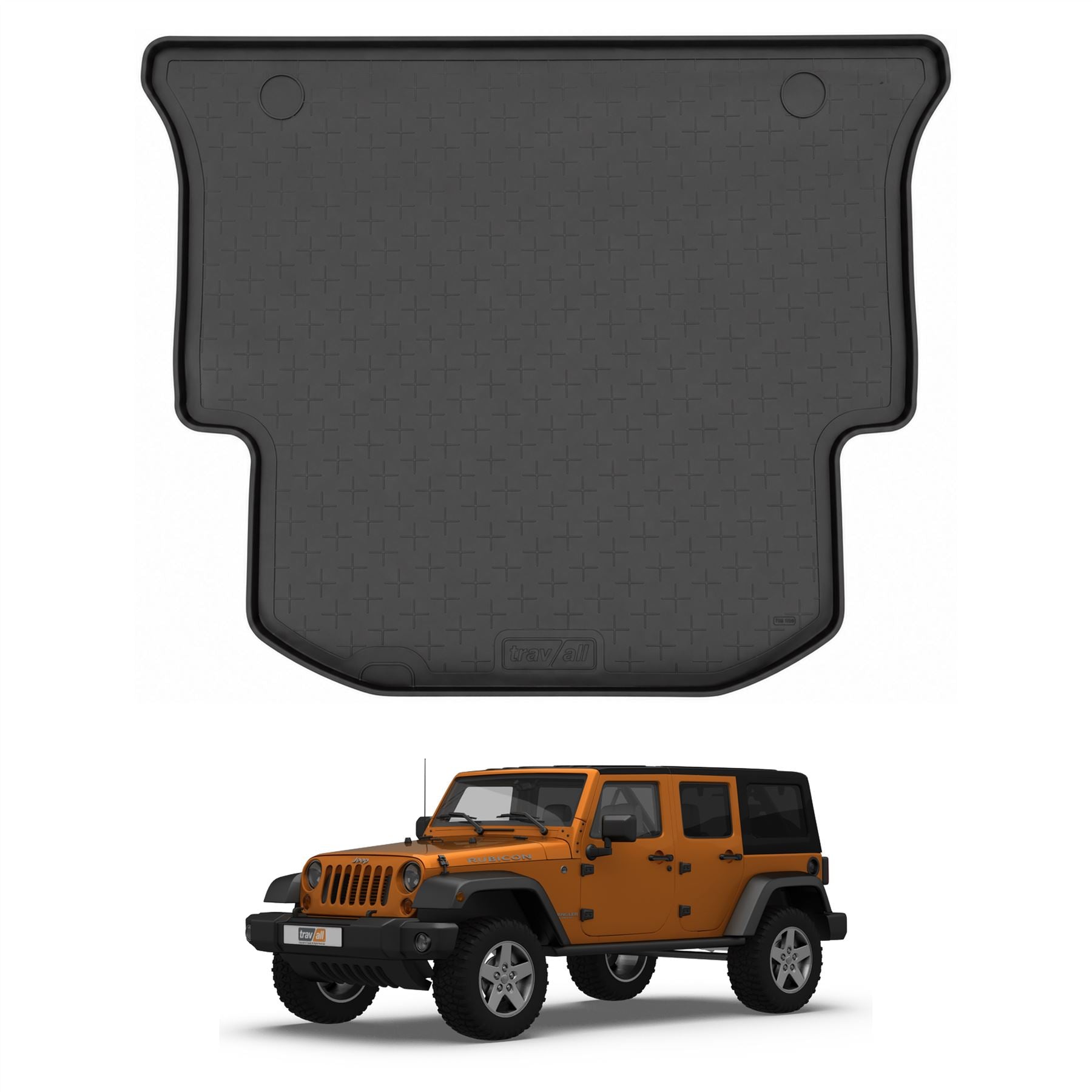 Travall Trunk Liners Jeep Wrangler Rubber Boot Liner 2007-2018 vasca baule in gomma