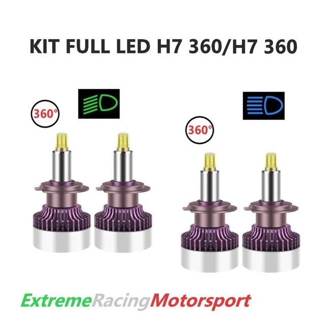 Xtreme Racing Kit Illuminazione LED Lampade FULL LED 2 H7 360° 25K 6000K