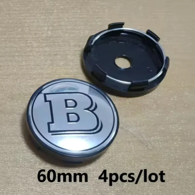 Xtreme Racing Decorazioni Auto e Adesivi Kit 4 Tappi Ruota Neri d. 60 mm Silver alluminio ABS