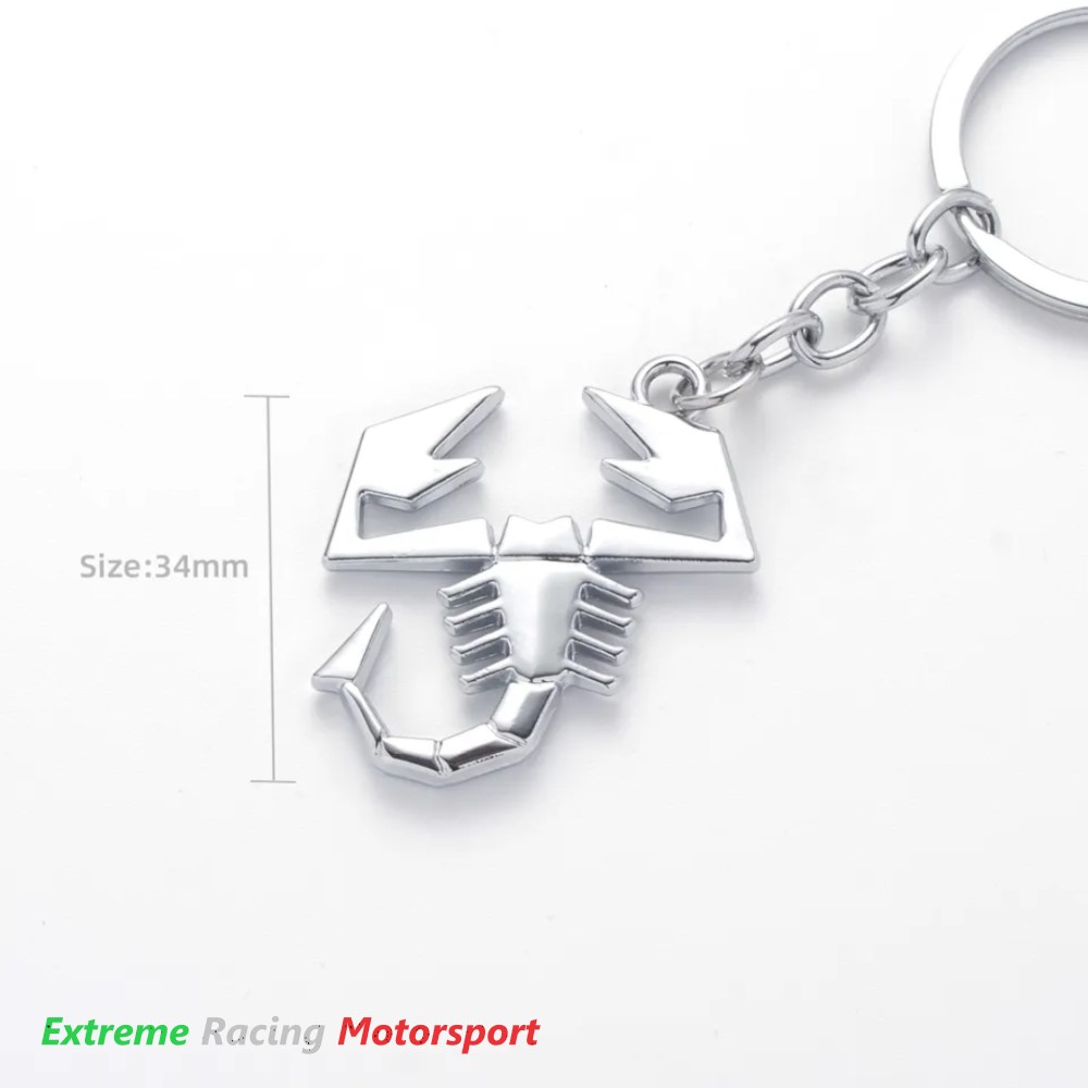 Xtreme Racing Scorpione Chrome portachiavi in metallo cromato