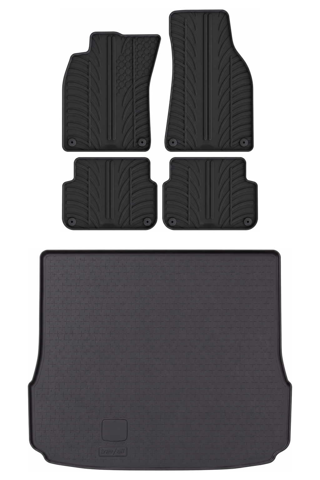 Travall Bundles Audi A6 Tappetino baule e tappetini auto 2004-2011 gomma