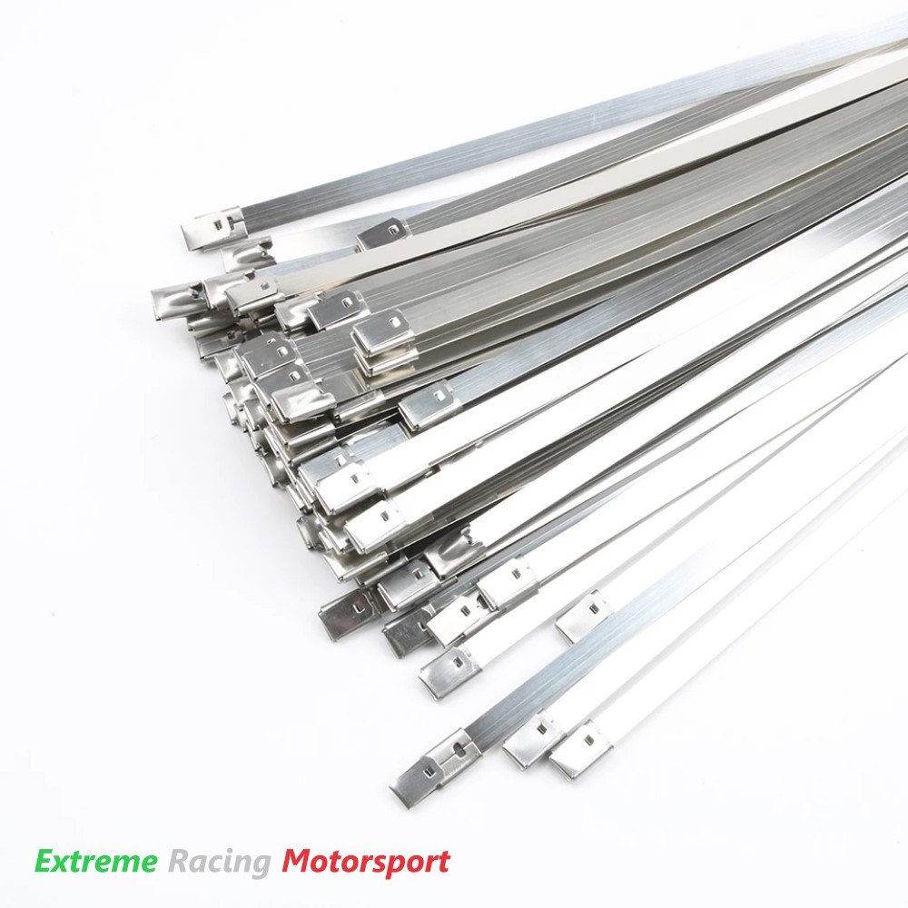 Xtreme Racing Impianto Carburante e Regolatori di Pressione Fascette inox T304 10 pezzi 4,6 × 200 mm
