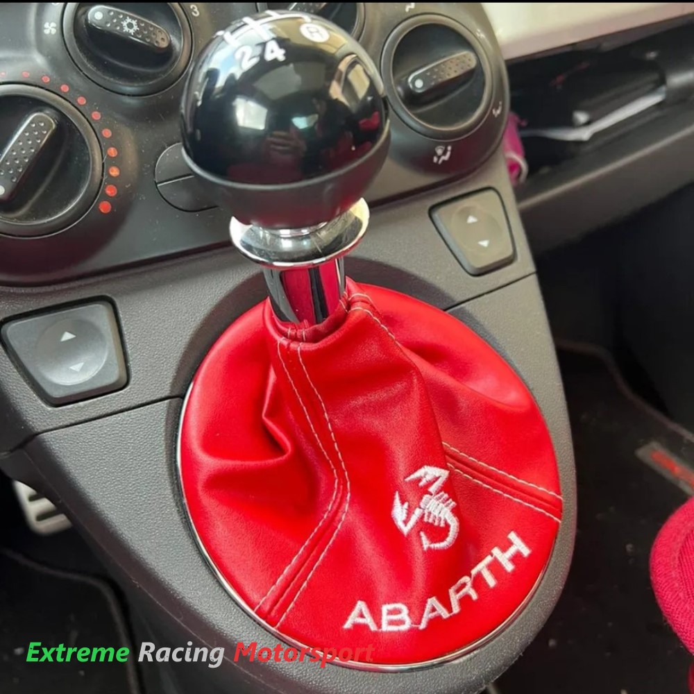 Xtreme Racing Portafogli e Articoli in Ecopelle Cuffia cambio Abarth 500 595 695 bianca