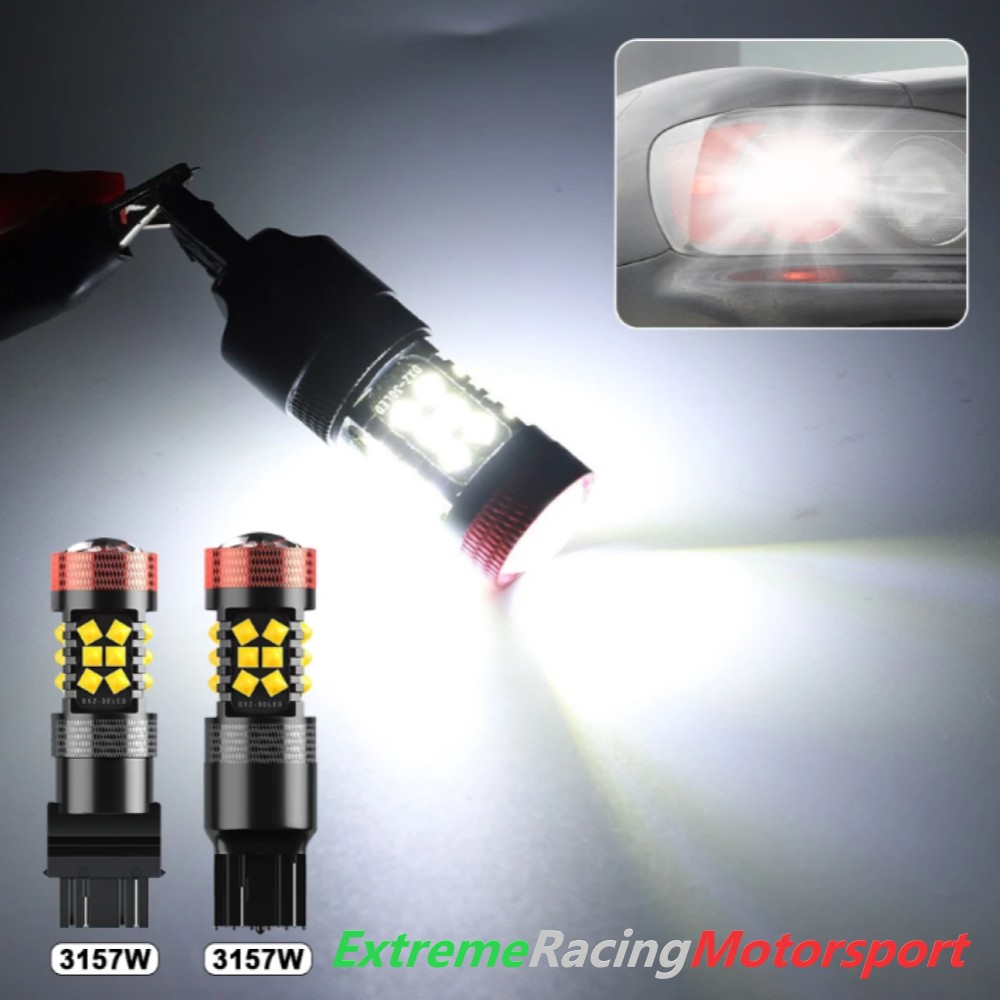 Xtreme Racing Lampadine LED 3157 P27/7W lampadine retromarcia bianche 2 pezzi