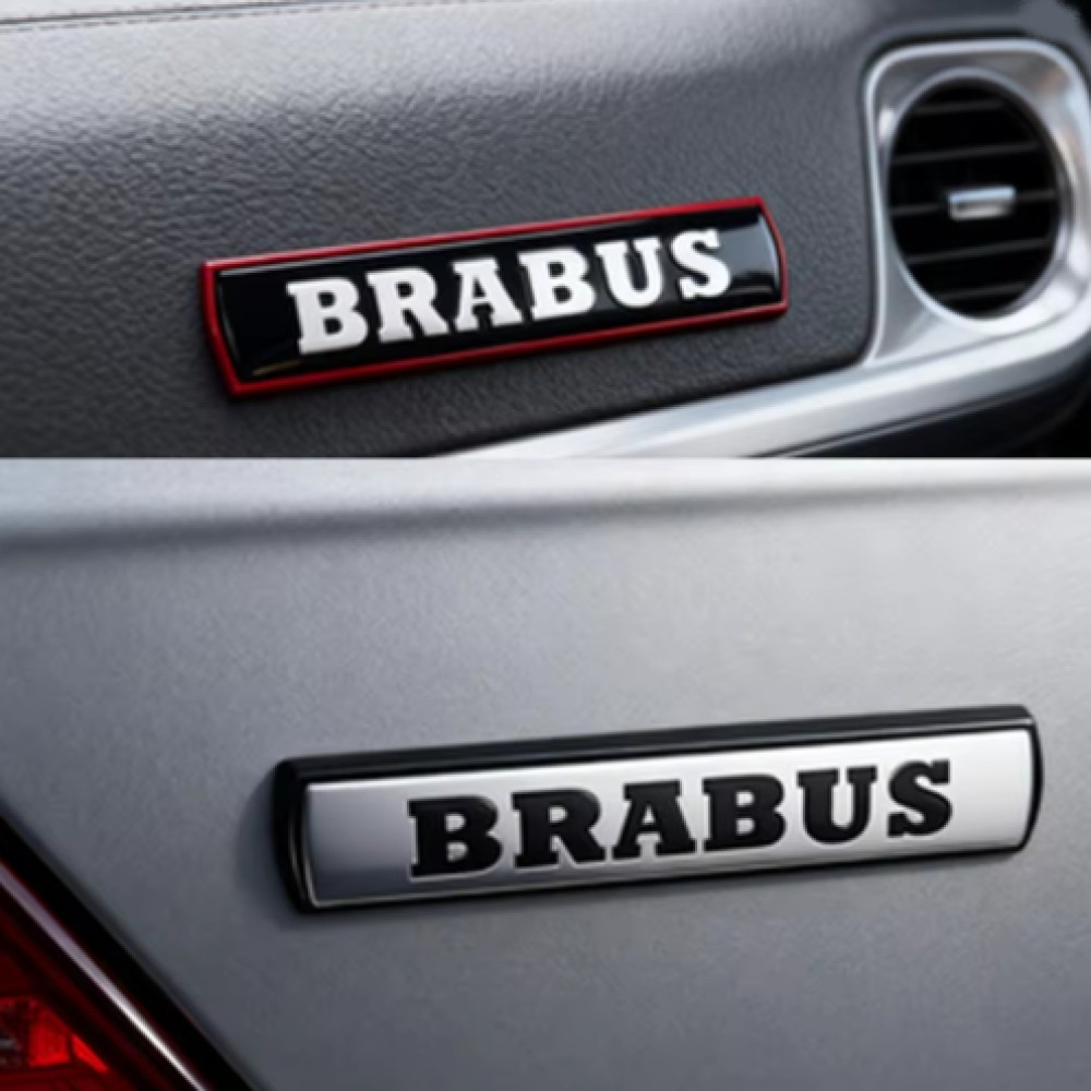 Xtreme Racing Decorazioni Auto e Adesivi stemma Brabus metallo 7,5 cm silver/black
