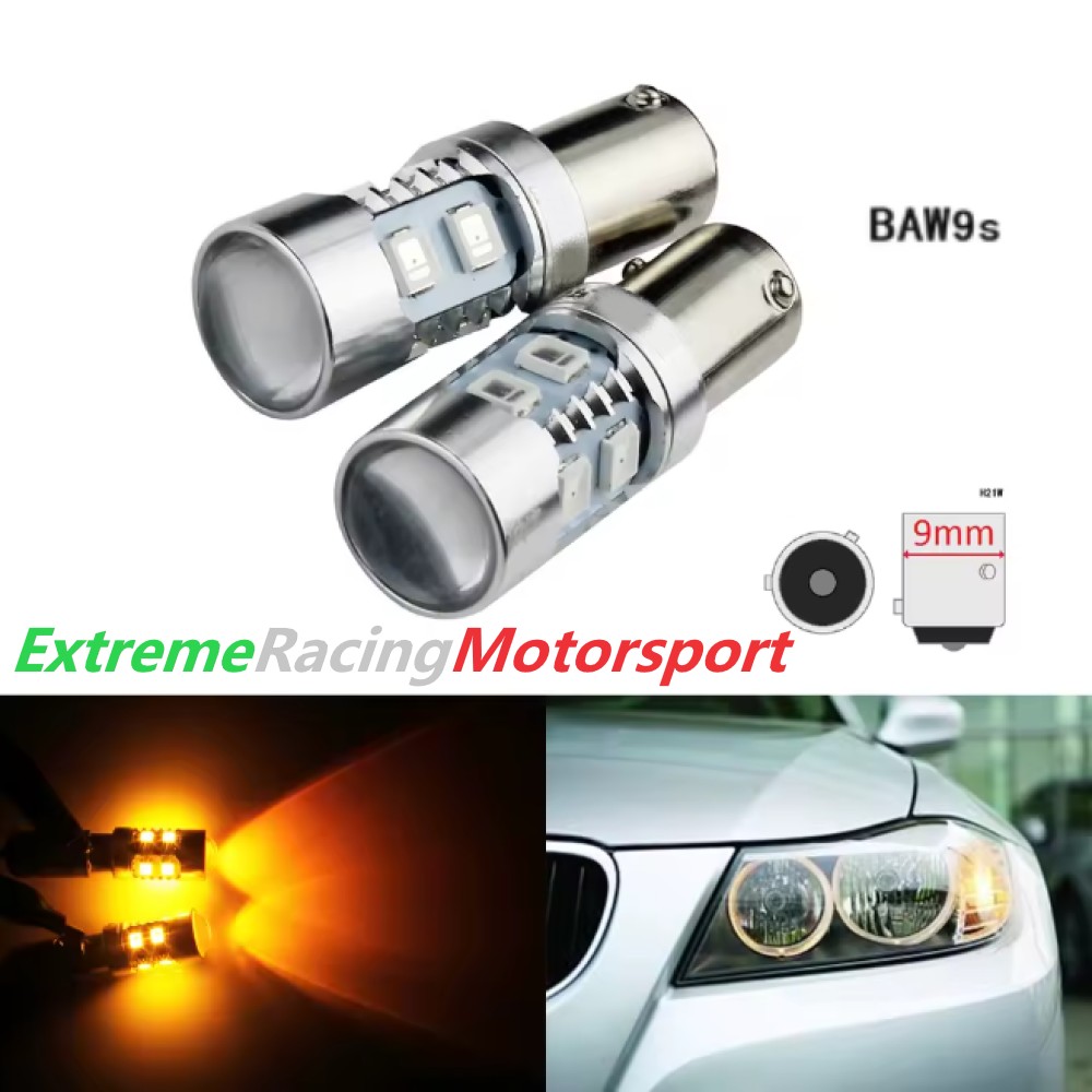 Xtreme Racing Lampadine LED ERM HY21W BAW9S lampadine frecce arancioni 12 V coppia