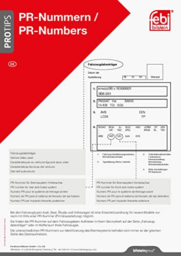 febi Frenante 16446 kit pastiglie freno anteriori ECE R90