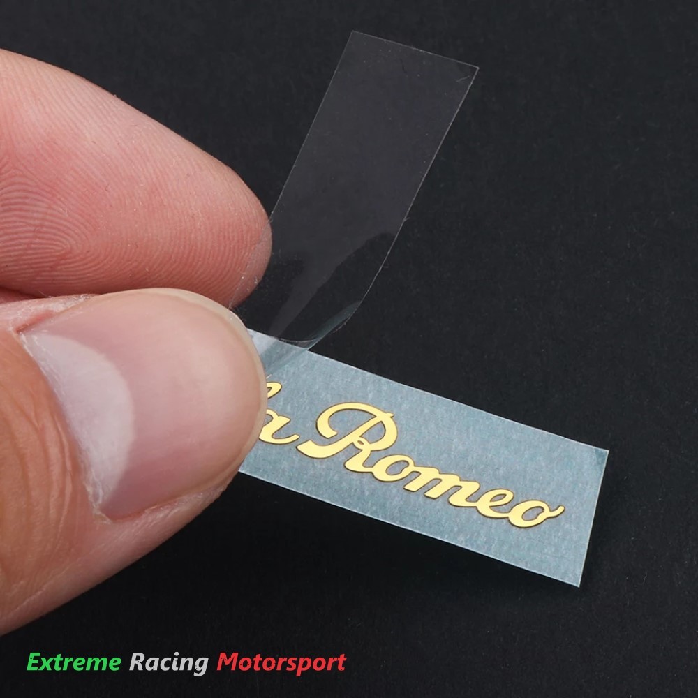 Xtreme Racing Decorazioni Auto e Adesivi Alfa Romeo adesivo Gold 3,5 × 0,8 cm alluminio