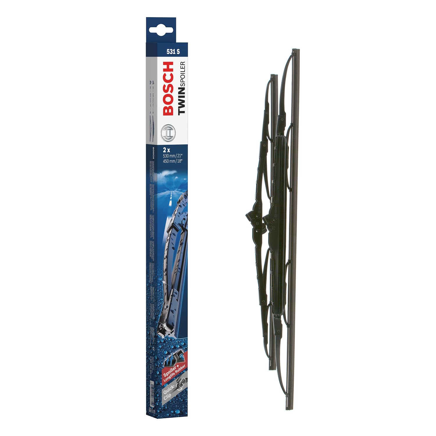 Bosch Twin 3397118403 spazzole tergicristallo con spoiler 530/450 mm