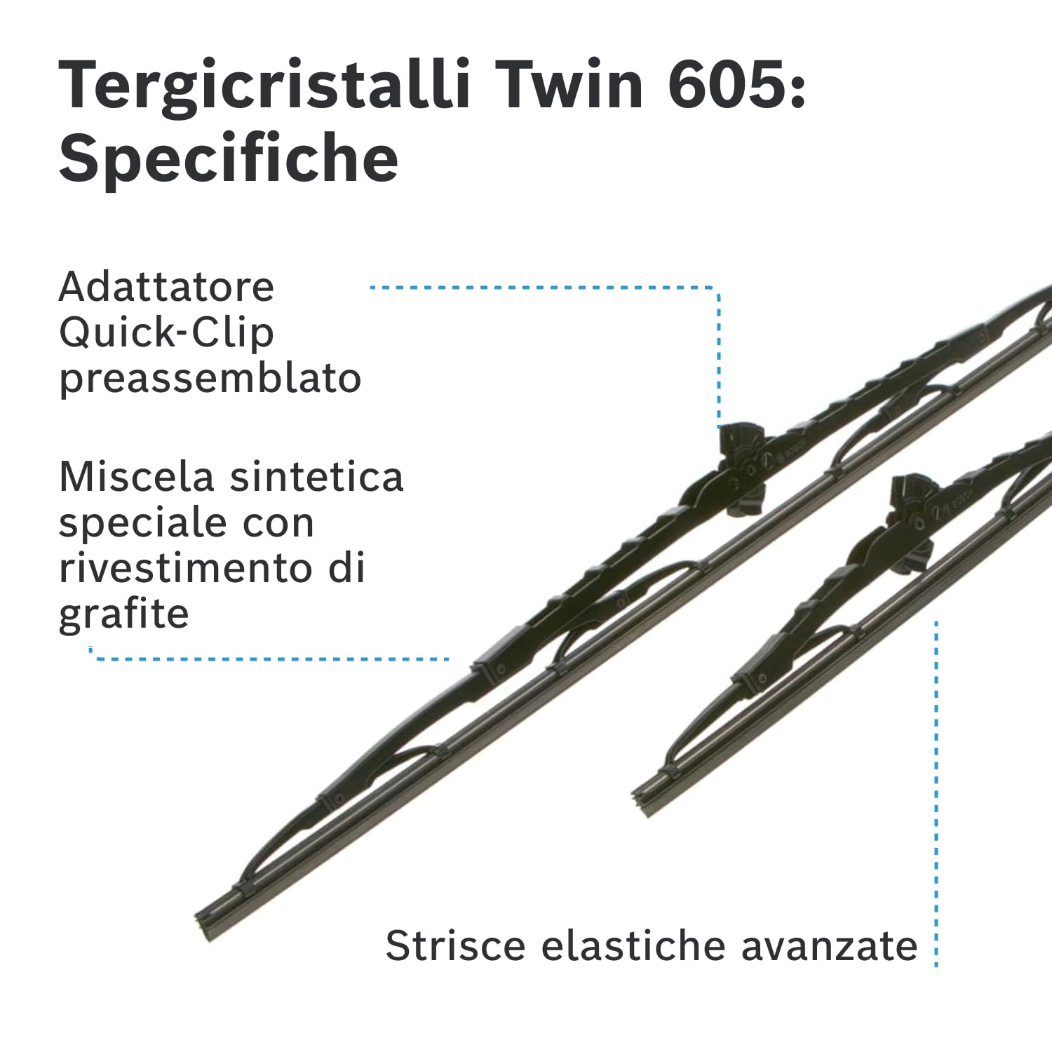 Bosch Spazzole tergicristallo 3397010270 anteriori 600/340 mm