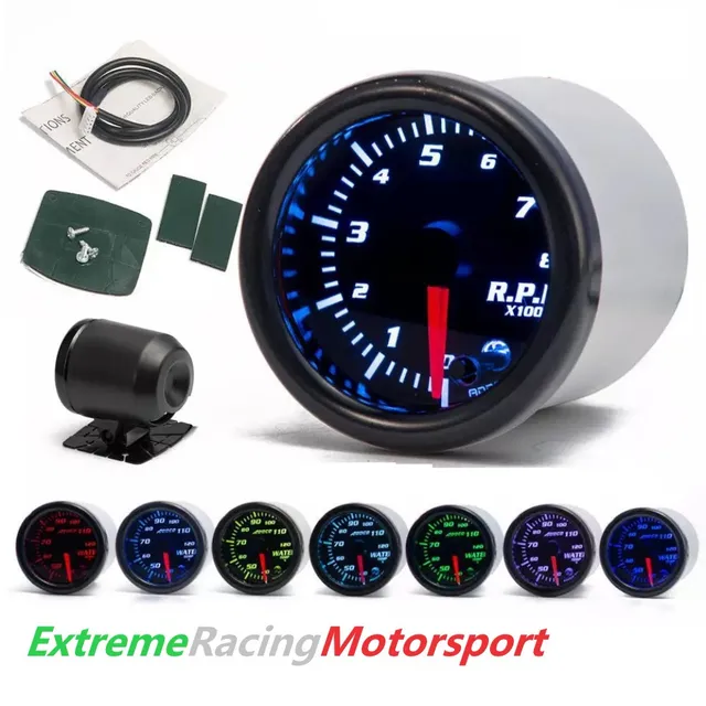 Xtreme Racing Impianto Carburante e Regolatori di Pressione contagiri 8000 g/min 52 mm 7 colori