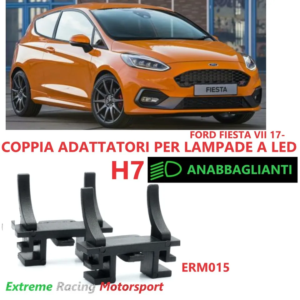 Xtreme Racing Accessori per Illuminazione LED ERM015 Ford Fiesta VII 17- adattatori H7