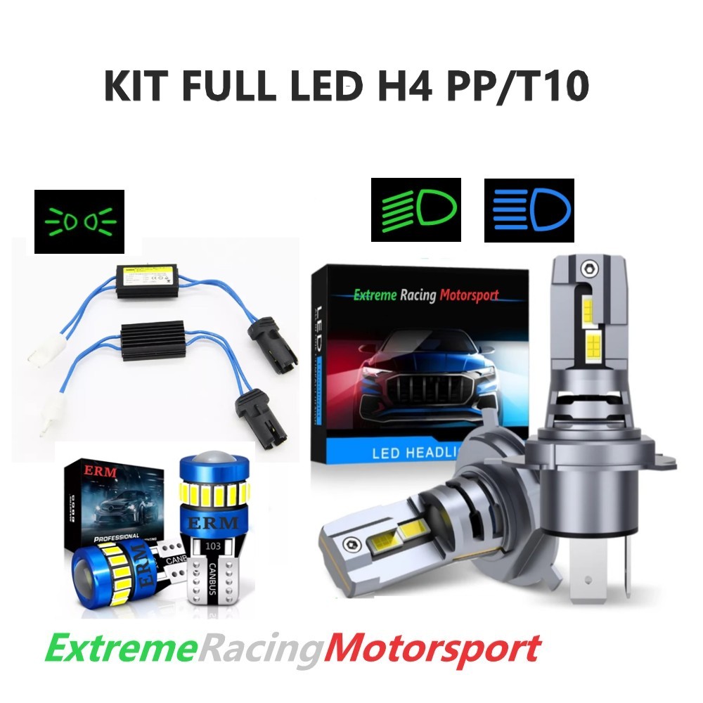 Xtreme Racing Kit Illuminazione LED T10/Decoder/H4 PP lampade 6000K